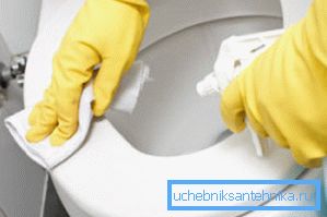 Чистотата на седалката също е много важна