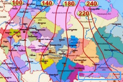 Тази диаграма показва дълбочината на замръзване над климатичните зони