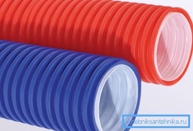 Двустенните HDPE-PVD тръби могат да бъдат с различен цвят и напречно сечение