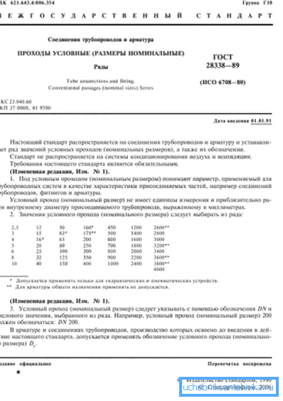 Фрагмент на GOST 28338 - 89 Фрагмент на GOST 28338 - 89