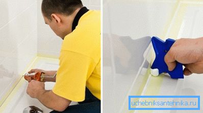 Запечатване на фуги между стената и страната на палета. Запечатване на фуги между стената и страната на палета.