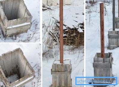 Производство на бетонни колони въз основа на използвания материал