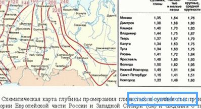 Карта на дълбочината на замръзване на почвата в районите на Русия. Карта на дълбочината на замръзване на почвата в районите на Русия.