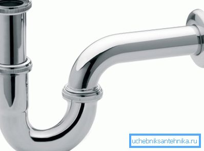 Класически воден затвор за канализация под формата на коляно