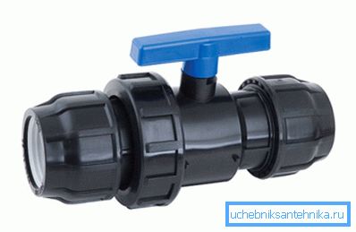 Компресиращ топков вентил 32 HDPE Компресиращ топков вентил 32 HDPE