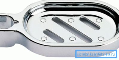 металическая мыльница для душевой штанги