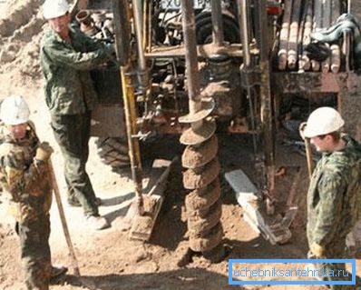 В метода за сондиране с шнек В метода за сондиране с шнек