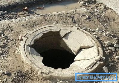 В снимката - резултат от инсталирането на люка на неподходяща марка на пътя на пътя