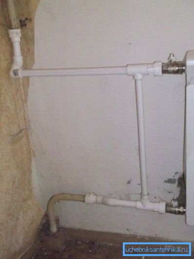 Снимката показва едностранно подреждане на тръбите Снимката показва едностранно подреждане на тръбите