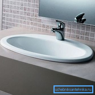 Мортинг мивка в Countertop Мортинг мивка в Countertop