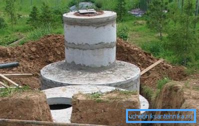 Обемът на стоманобетонните кладенци зависи от броя на пръстените
