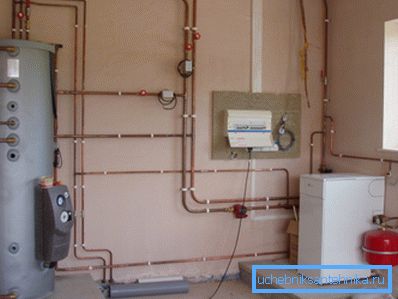 Свързване на газов котел с медни тръби