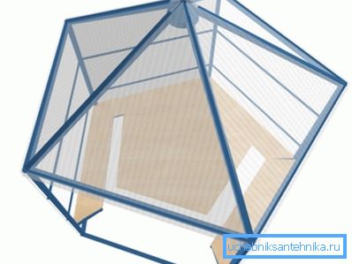 Оригиналът и в същото време проста форма на метална шатра
