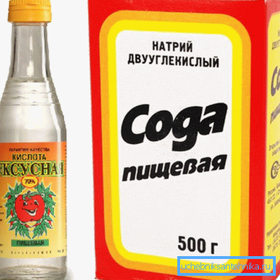 Основните компоненти за почистване.