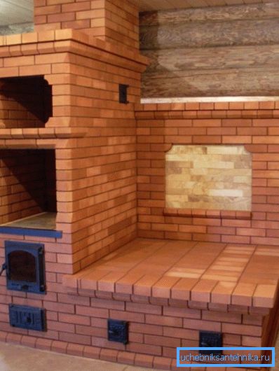 Печка с голяма печка и котлони Печка с голяма печка и котлони