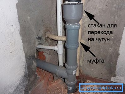 Пластмасова вложка от чугун Пластмасова вложка от чугун