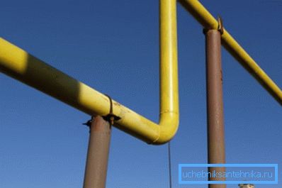 Пример за използване на кранове в газопровода