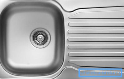Мивка със стойка за чинии от неръждаема стомана 460х760 мм