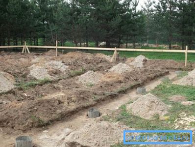 Маркиране на обект за сондиране на кладенци под купчини Маркиране на обект за сондиране на кладенци под купчини