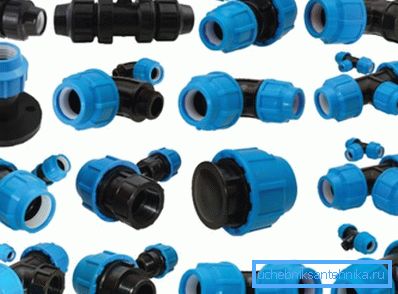 Сортове от фитинги от HDPE