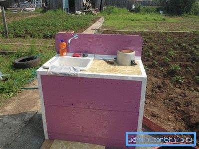 Стационарни измиване на вилата на улицата със собствените си ръце, свързани с централното водоснабдяване Стационарни измиване на вилата на улицата със собствените си ръце, свързани с централното водоснабдяване