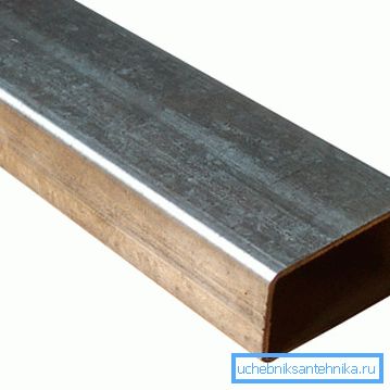 Сечение на тръбата 60x40 мм