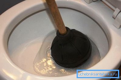 Отстраняваме водата с помощта на бутало. Отстраняваме водата с помощта на бутало.