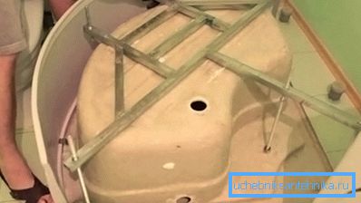 Инсталиране на жабата, краката и екрана върху акрилната палета Инсталиране на жабата, краката и екрана върху акрилната палета