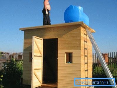 Значителното тегло на контейнера с вода изисква отговорно закрепване.